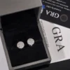 10MM Silver Moissanite Flower Cluster Earrings