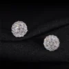 10MM Silver Moissanite Flower Cluster Earrings