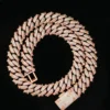 15mm Iced Out Rose Embossed Cuban Link Chain