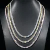 5MM Moissanite Silver Tennis Necklace Set