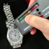 Classic Roman Number Steel Moissanite Iced Watch