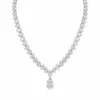Women Gala Dinner Wearing Pear Cut Moissanite Necklace